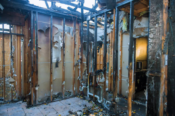 Professional Fire Damage Restoration technician working in Moorestown, NJ